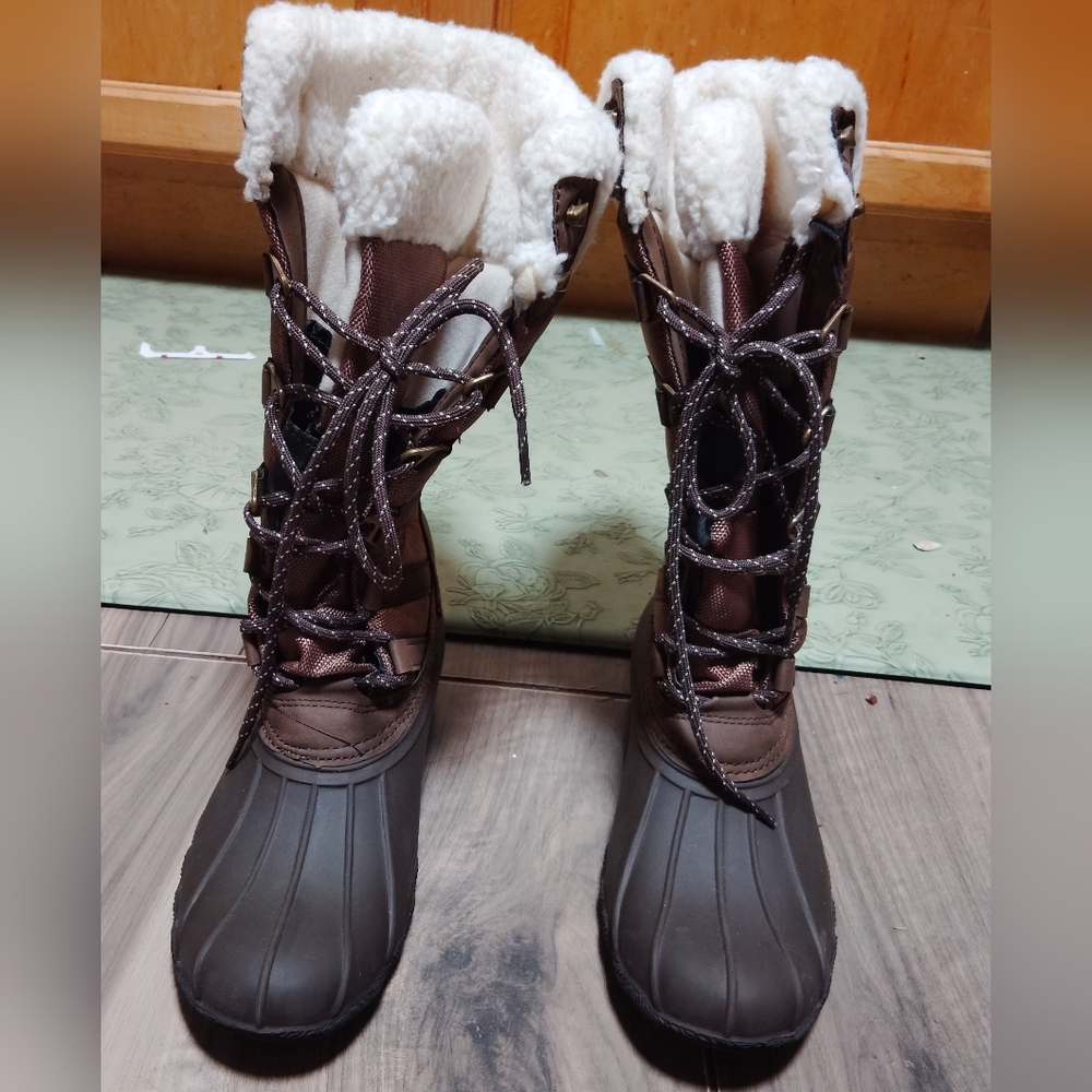 Lands end Expedition Insulated Tall Snow boots Sz-8 - Picture 3 of 7